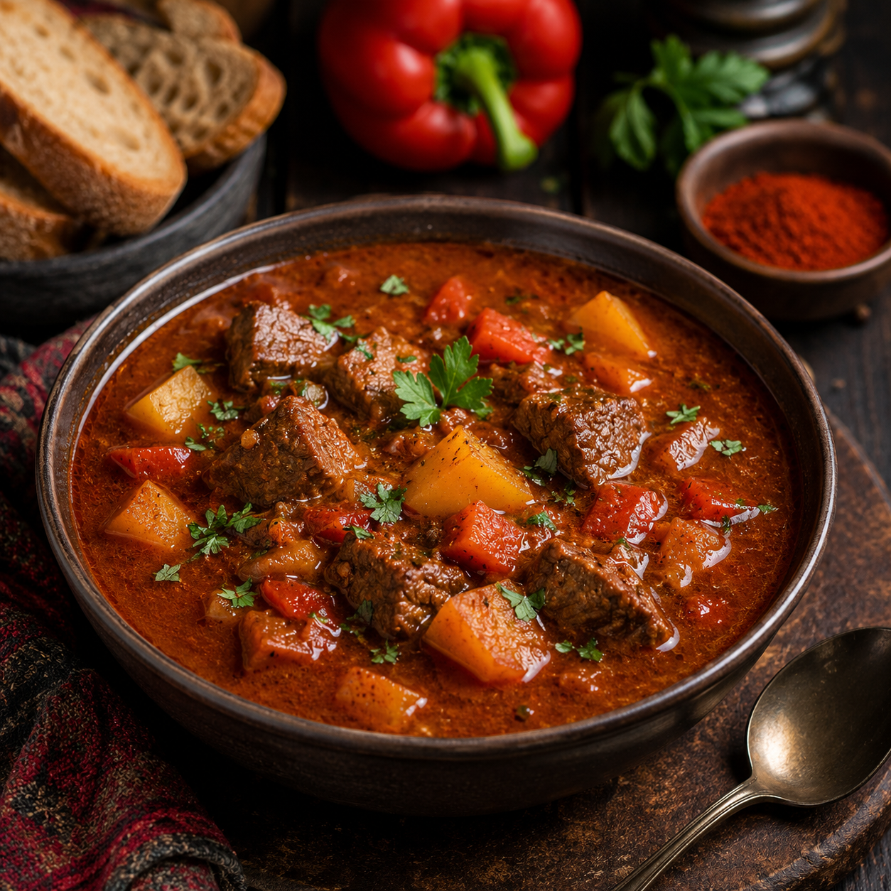 طرز تهیه گولاش مجارستانی؛ غذای معروف مجارستان با پودر پاپریکا