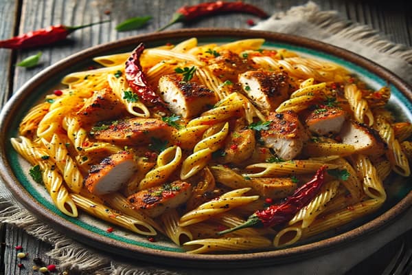 Pasta with Cajun and Caribbean Seasoning