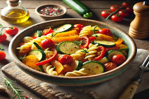 Vegetable Pasta with Mediterranean Seasoning