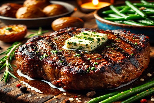 Preparing steak with Texas steak seasoning