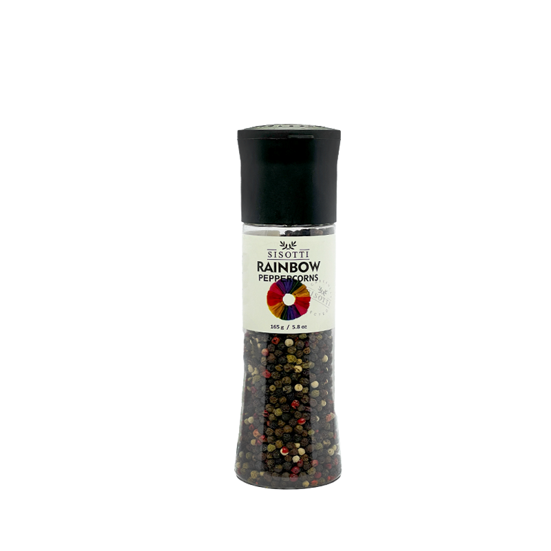 Large four-color (rainbow) pepper grinder