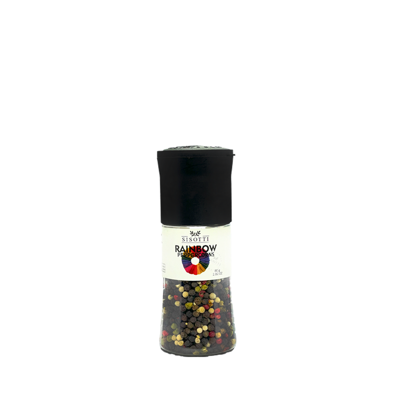 Small four-color (rainbow) pepper grinder